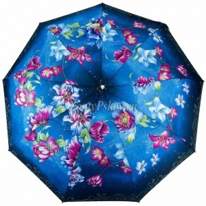 Синий женский зонт Umbrellas полуавтомат арт.658
